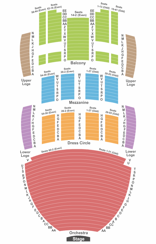 San Diego Civic Theatre Maybe Happy Ending Seating Chart